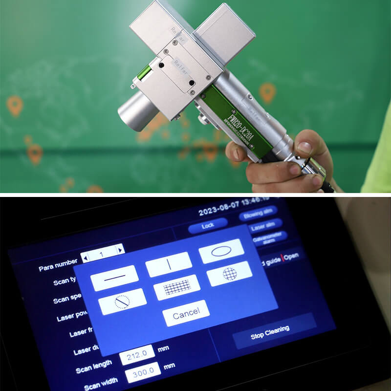 Cleaning machine gun head Cleaning machine gun head